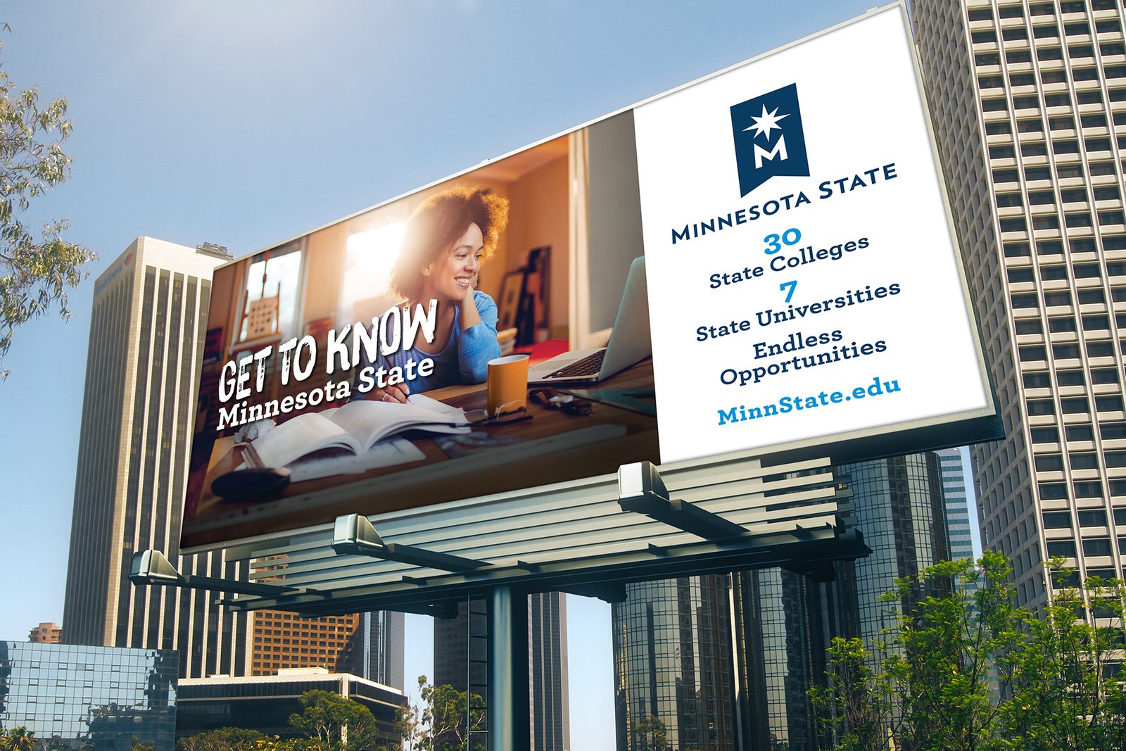 Minnesota State Get to Know Minnesota State billboard designed by A to Z