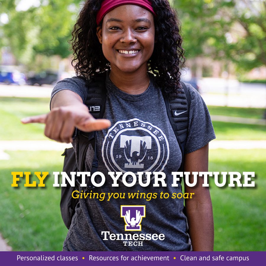 Tennessee Tech Fly Into Your Future social ad designed by A to Z